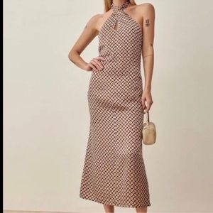 Reformation Lille Dress Plaza Retro 70s Silk